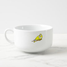 Paire de soupe Inséparable jaune