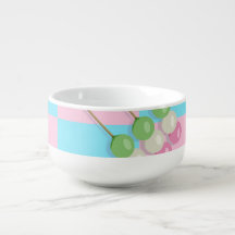 Pastel Pink Blue À damiers Dango Soupe Mup