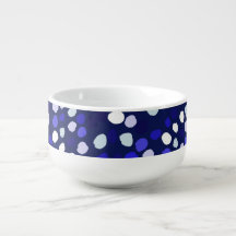 Points bleus motif géométrique multicolore amusant