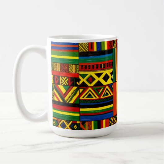 Mug A stylized interpretation of "Kente" print (Gauche)