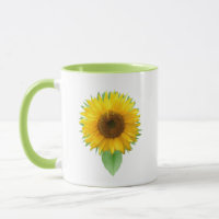 Mug à texte de joie et tournesol magnifique