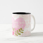 Mug à thème d'amour "Je t'aime un café !" (Devant droit)