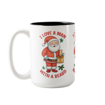 Mug à thème de Noël : "J'AIME UN HOMME AVEC UNE BA