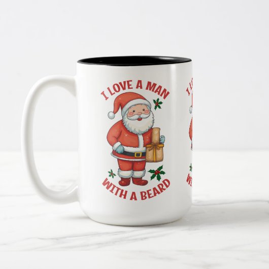 Mug à thème de Noël : "J'AIME UN HOMME AVEC UNE BA (Gauche)