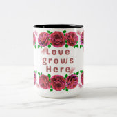 Mug à thème Love Grows Here pour café ou thé (Centre)