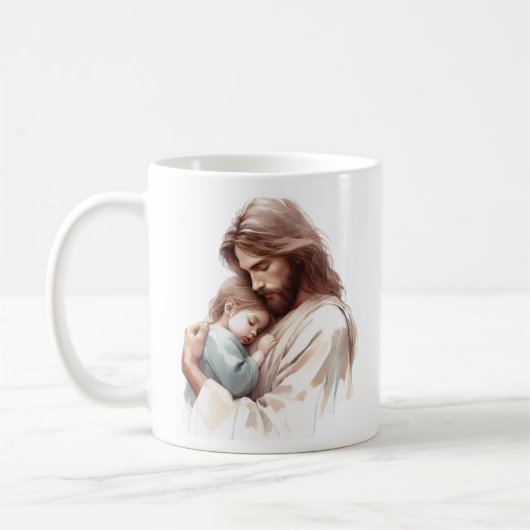 Mug A travers Jésus, la force se trouve Luxe (Gauche)
