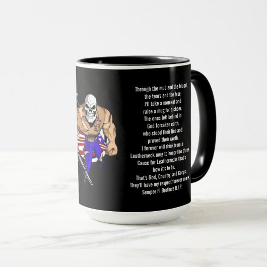 Mug À travers la boue et le sang (Devant droit)