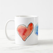 Mug à trois coeurs (Gauche)
