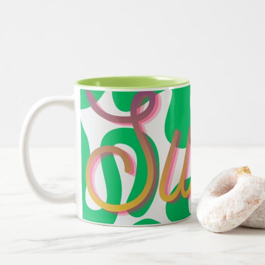 Mug à typographie douce (Avec donut)