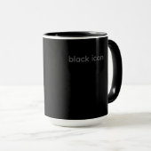 Mug à typographie - Icône noire (Devant droit)