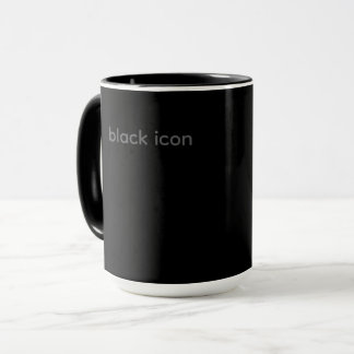 Mug à typographie - Icône noire