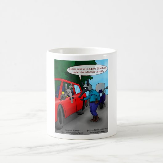 Mug Aardvark Conduit Tout En Achetant Drôle Tee - shir (Centre)