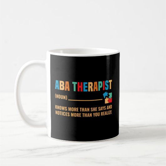 Mug Aba Thérapiste Définition Comportement Thérapiste (Gauche)