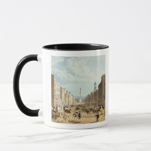 Mug Abaissez la rue de régent, pub. par Ackermann, (Gauche)