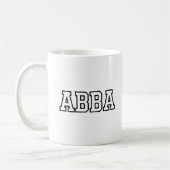 Mug Abba Name Typography Design (Gauche)