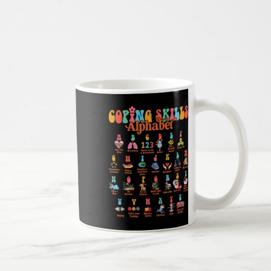 Mug Abc Compétences d'adaptation Alphabet Autosoins Sa (Droite)