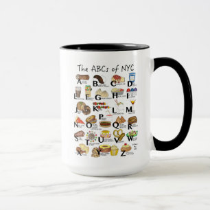 Mug ABC de NYC Iconic New York City Foods Alphabet