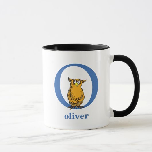 Mug ABC du Dr Seuss : Lettre O - Bleu | Ajouter Votre (Droite)