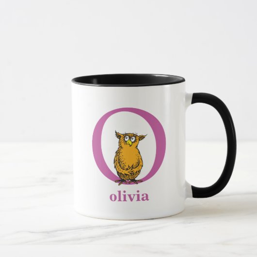 Mug ABC du Dr Seuss : Lettre O - violet | Ajouter Votr (Droite)