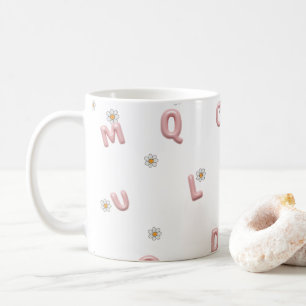 Mug ABC Lettre fleurie Étudiant en ballon Retour à l'é