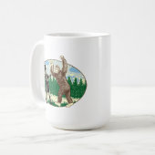 Mug ABE LINCOLN : CHASSEUR de SASQUATCH - logo drôle (Devant gauche)
