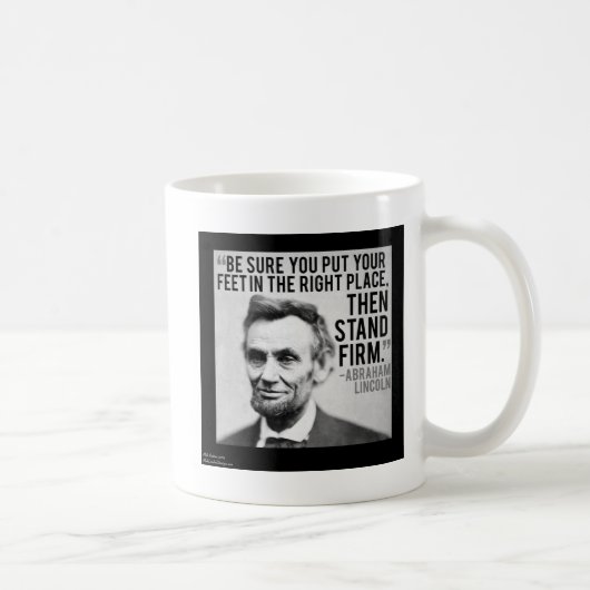 Mug Abe Lincoln & Citation "Stand Firm" (Droite)
