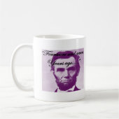 Mug Abe Lincoln "quatre-vingt et il y a sept ans " (Gauche)