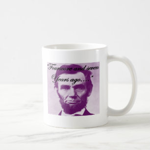 Mug Abe Lincoln "quatre-vingt et il y a sept ans "