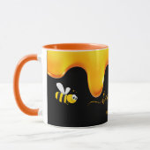 Mug Abee Joyeuse abeilles jaunes mignonnes goutte de m (Gauche)