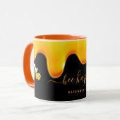 Mug Abee Joyeuse abeilles jaunes mignonnes goutte de m (Devant gauche)