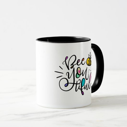 Mug Abee-YOU-tiful main lettrée (Devant droit)