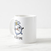 Mug Abeille À L'Heure Drôle Pun D'Horloge D'Insectes (Devant gauche)