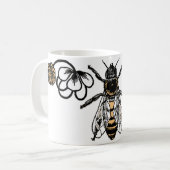 Mug abeille avec le trèfle (Devant gauche)