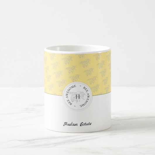 Mug Abeille Awesome Miel d'argent Bee Personnalisé Mon (Centre)