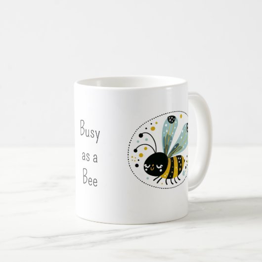 Mug Abeille blanche (Devant droit)