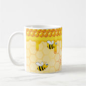 Mug Abeille d'abeille dorée nom de goutte de miel moti (Gauche)