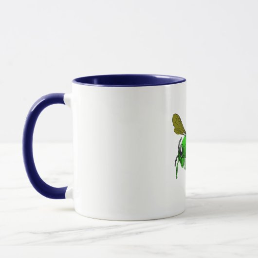 Mug Abeille de guêpe verte et citron vert (Gauche)