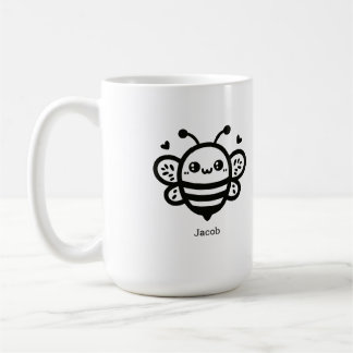 Mug Abeille de miel doux - Kawaii Nursery Line Art