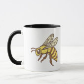 Mug Abeille de miel jaune Queen Flying (Gauche)