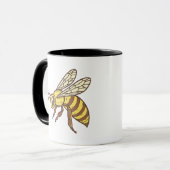 Mug Abeille de miel jaune Queen Flying (Devant gauche)