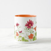 Mug Abeille de miel Nasturtiums Orange Peint Fleurs de (Centre)