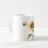 Mug Abeille de tournesol douce comme du miel (Devant gauche)