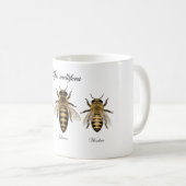 Mug Abeille européenne de miel (mellifera d'api) (Devant droit)
