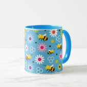 Mug Abeille & Fleurs (Devant droit)