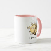 Mug Abeille géante avec couronne et baguette (Devant droit)