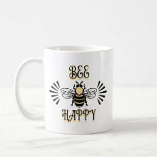 Mug Abeille Heureuse Couleurs Vintage Abeille à Miel