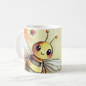 Mug Abeille Heureuse Nid d'Abeille Bourdon (Devant gauche)