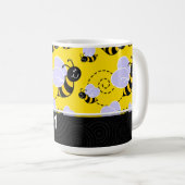 Mug Abeille jaune et noire mignonne (Devant droit)