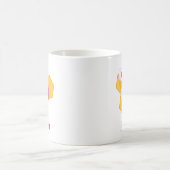 Mug Abeille mignonne aux Coeurs de Saint-Valentin rose (Centre)