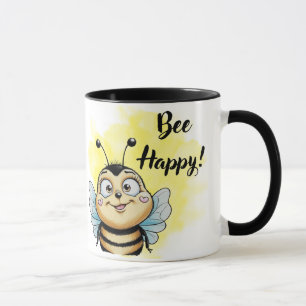 Mug Abeille souriante : Abeille heureuse !